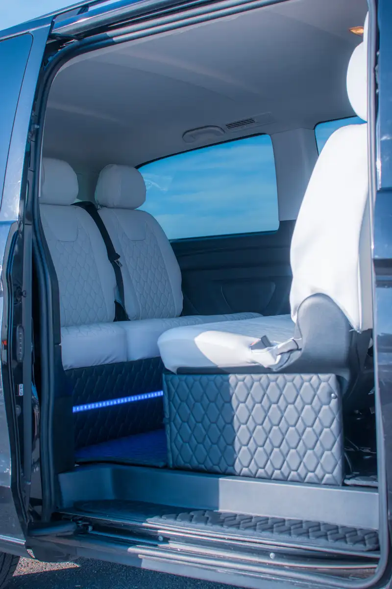 Van inside side view